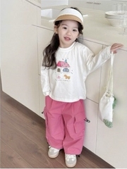 Quần Nexxi kaki hồng túi hộp - size 9y