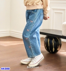 Quần jean Bebezo xanh nơ - size 130