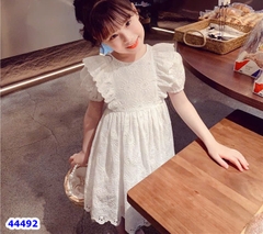 Đầm Sofia trắng dập hoa - size 2-3y