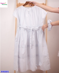 Đầm xanh min viền bèo