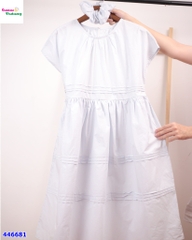 Đầm xanh min viền bèo