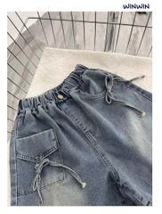 Quần short jean Nexxi xanh