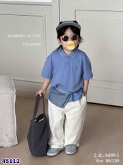Áo Polo Babino xanh chữ U