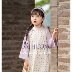 Áo dài Cúc Chi hoa màu tím