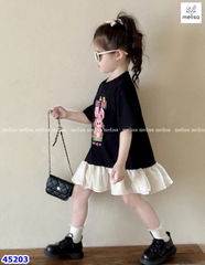 Đầm Melisa đen Baby3 thỏ