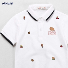 Áo Polo Nexxi trắng CapyBara