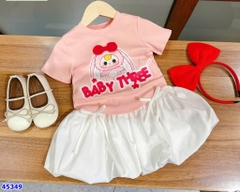 Set MiaKid hồng BB3 nơ