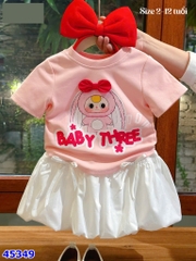 Set MiaKid hồng BB3 nơ