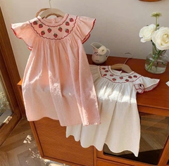 Đầm SaraMin hồng thêu dâu