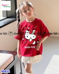 Set váy Elaine đỏ Hello Kitty