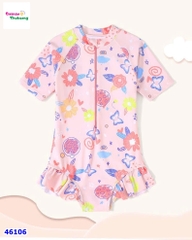 Bộ bơi liền Ylike hoa hồng