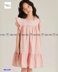 Đầm Elaine hồng tay cánh tiên