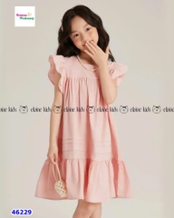 Đầm Elaine hồng tay cánh tiên