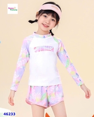 Bộ bơi Ylike dài tay trắng Summer