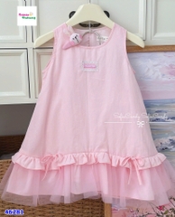 Đầm Sofia hồng phối ren