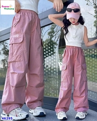 Quần kaki túi hộp màu hồng