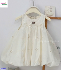 Đầm bí Sofia kem M đính nơ
