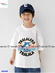 Bộ Elaine trắng Cá mập Tralala, quần jean
