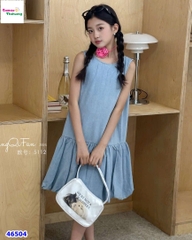 Đầm jean xanh