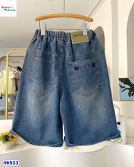 Quần short jean xanh túi