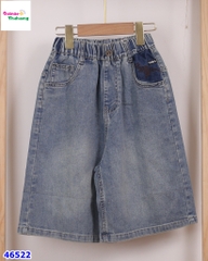 Quần short jean Bantang Smile xanh đậm