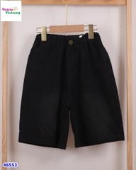 Quần short jean Bantang đen túi MM6