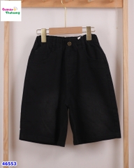Quần short jean Bantang đen túi MM6