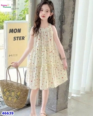 Đầm bi kem chấm bi (tặng nón cói)