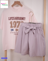 Set áo hồng 1973, quần short