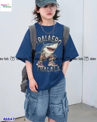 Bộ Elaine xanh đậm cá mập Tralala
