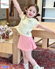 Set J&J vàng Hello Kitty, chân váy hồng