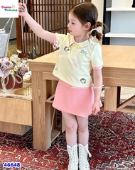 Set J&J vàng Hello Kitty, chân váy hồng