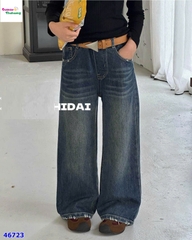 Quần Jean HSD xanh thêu ALO vàng