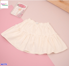 Chân váy kem viền tầng min min