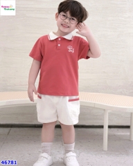 Set Benier áo polo đỏ Up Dog
