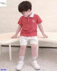 Set Benier áo polo đỏ Up Dog