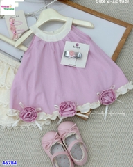 Set Sofia áo yếm hồng