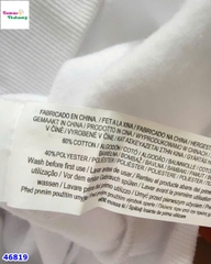 Bộ nỉ Primark trắng tay xanh