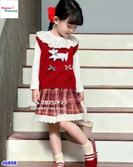 Set 3 món đỏ thêu chó
