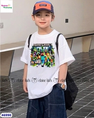 Set Elaine trắng nhiều Minecraft, quần xanh