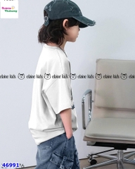 Set Elaine trắng Minecraft&heo, quần jean xanh