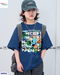 Set Elaine xanh Minecraft, quần jean xám