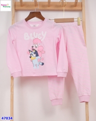 Bộ dài HuniKid Bluey hồng