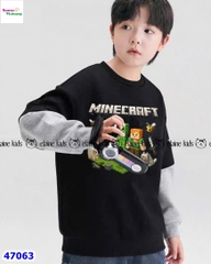 Set Elaine đen Minecreft, quần jean