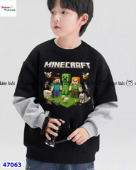 Set Elaine đen Minecreft, quần jean