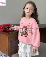 Set Elaine hồng Kitty, váy tầng trắng