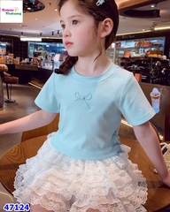 Set váy MiaKid xanh nơ
