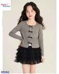 Set ChoHee xám đính nơ