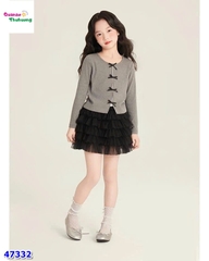 Set ChoHee xám đính nơ