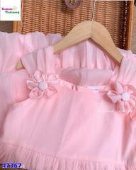 Đầm Luca hồng váy bí 2 tầng